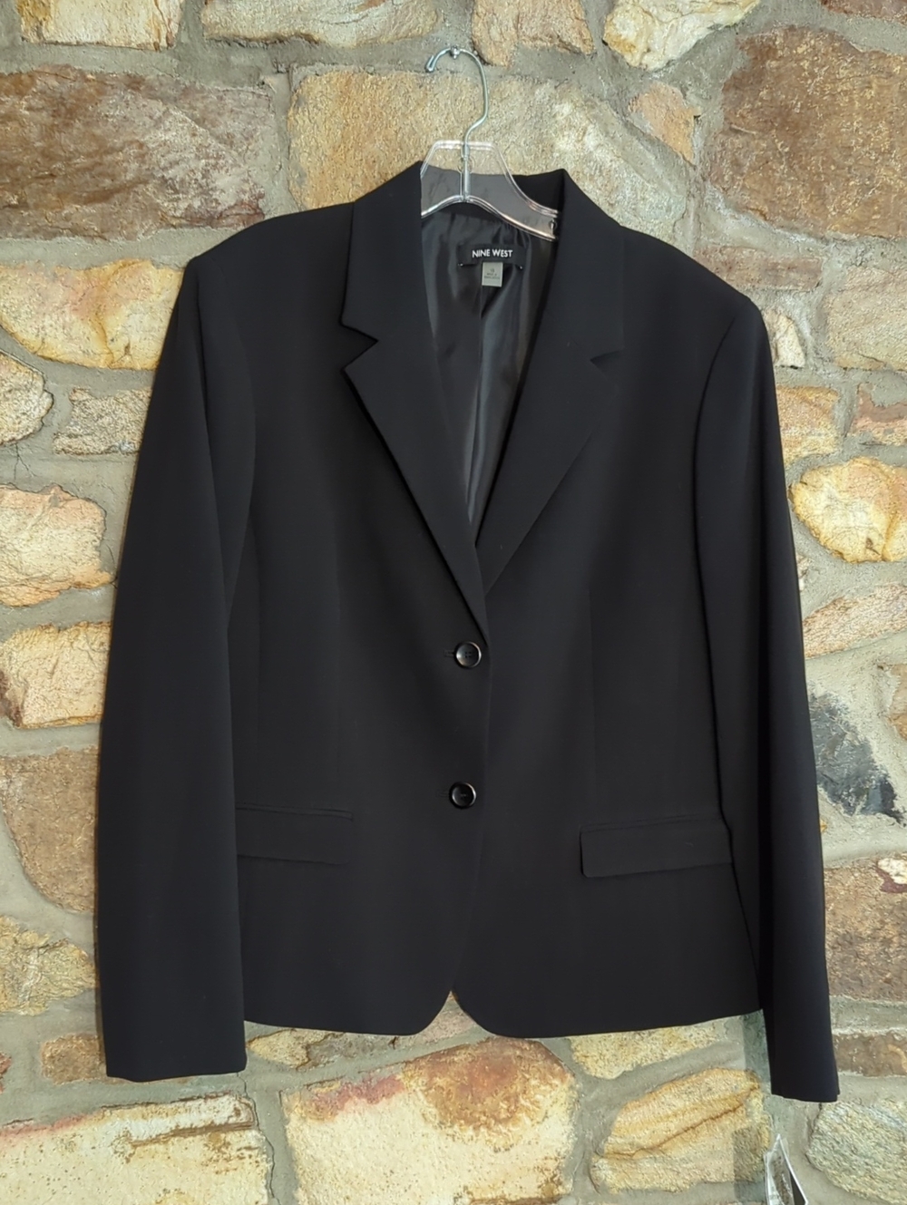 Nine West Black Single-Breasted Blazer